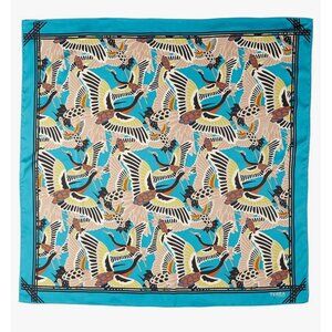 TEREA Women's Standard Aniyah Crane Print Silky Scarf multiple ways to wear NWT